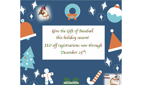 Holiday Discount! $10 off Registrations now until Dec. 25th!