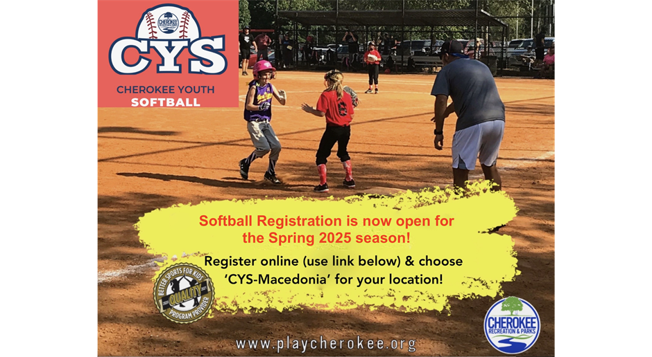 Softball Registration is now OPEN!