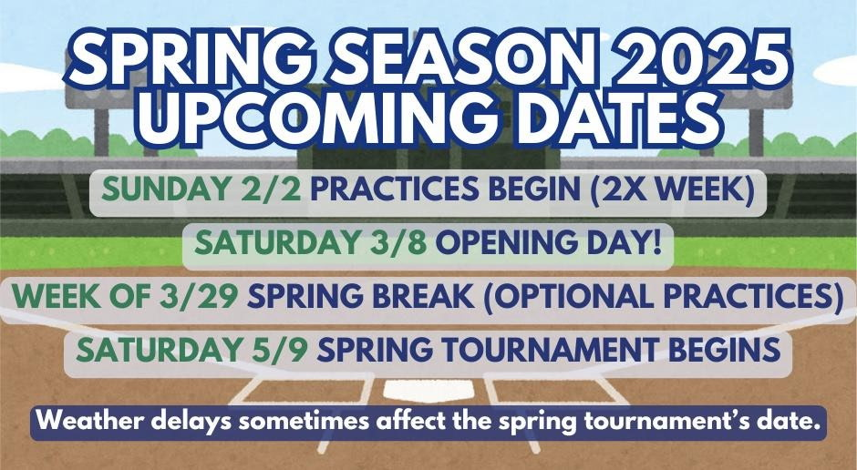 Upcoming Season Dates